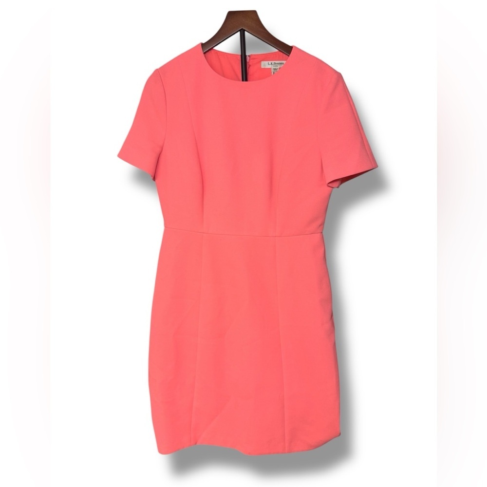 LK Bennett Pink Jolie Boxy Shift Dress w/Pockets Sz 10 EUC